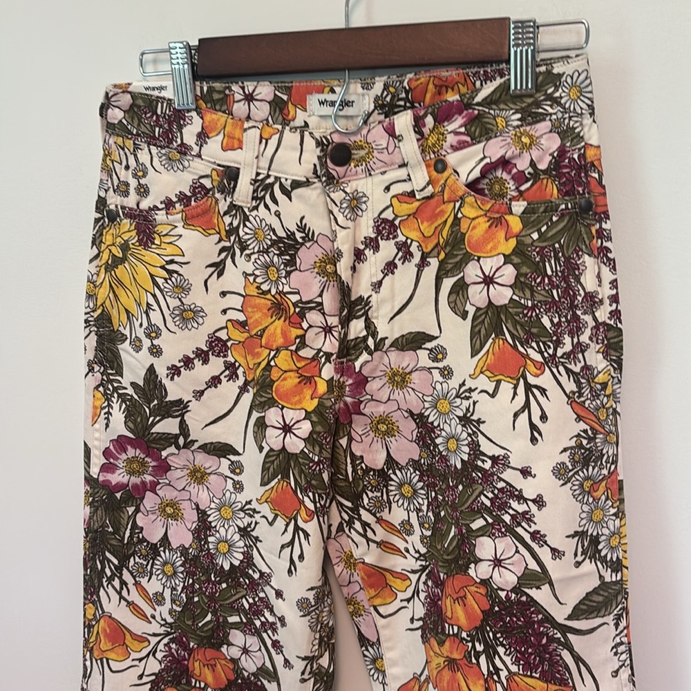 Wrangler Orange and Cream Boot Cut Flare Pants - Picture 7 of 11